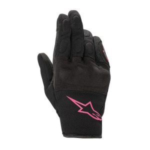 GUANTES ALPINESTARS S-MAX MUJER NEGRO FUCSIA