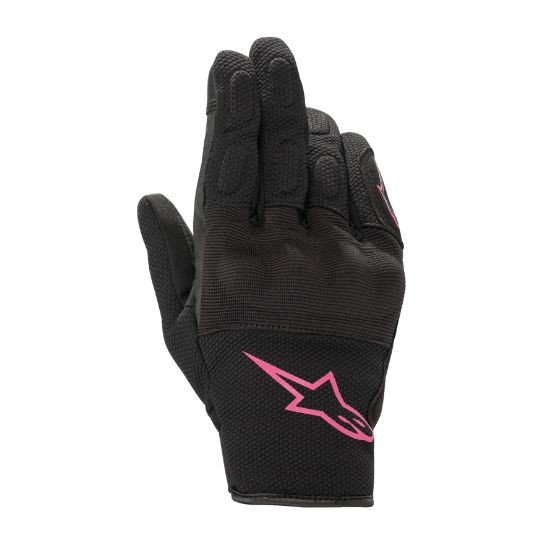 GUANTES ALPINESTARS S-MAX MUJER NEGRO FUCSIA
