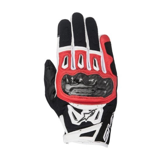 GUANTES ALPINESTARS SMX-2 AIR CARBON V2 NEGRO, ROJO Y BLANCO