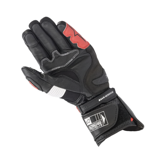 GUANTES ALPINESTARS SP-2 V3 NEGRO, BLANCO Y ROJO