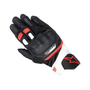 GUANTES ALPINESTARS SP-5 NEGRO, BLANCO Y ROJO