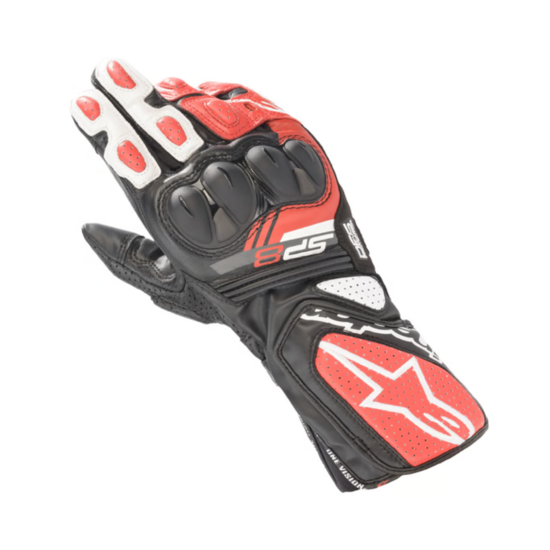 GUANTES ALPINESTARS SP-8 V3 NEGRO, BLANCO Y ROJO