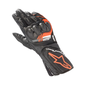 GUANTES ALPINESTARS SP-8 V3 NEGRO Y ROJO FLUO