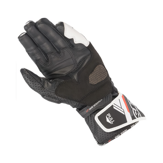 GUANTES ALPINESTARS STELLA SP-8 V3 LADY NEGROS Y BLANCOS.