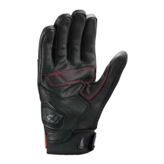 GUANTES IXON MIRAGE LEATHER NEGRO, BLANCO Y ROJO