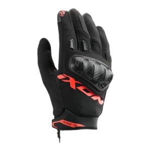 GUANTES IXON MIRAGE LEATHER NEGRO Y ROJO