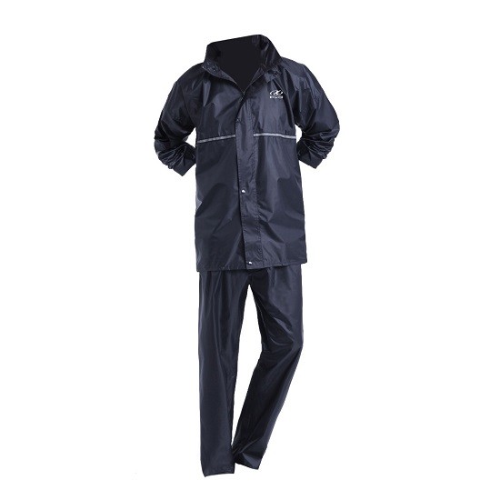 IMPERMEABLE DOS PIEZAS NEGRO CON REFLEX
