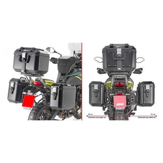 JUEGO DOS MALETAS GIVI LATERALES TREKKER DOLOMITI 36L ALUMINIO NATURAL
