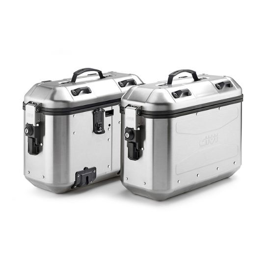 JUEGO DOS MALETAS GIVI LATERALES TREKKER DOLOMITI 36L ALUMINIO NATURAL