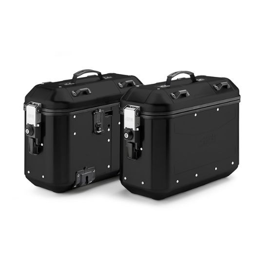 JUEGO DOS MALETAS GIVI LATERALES TREKKER DOLOMITI 36L ALUMINIO NEGRO