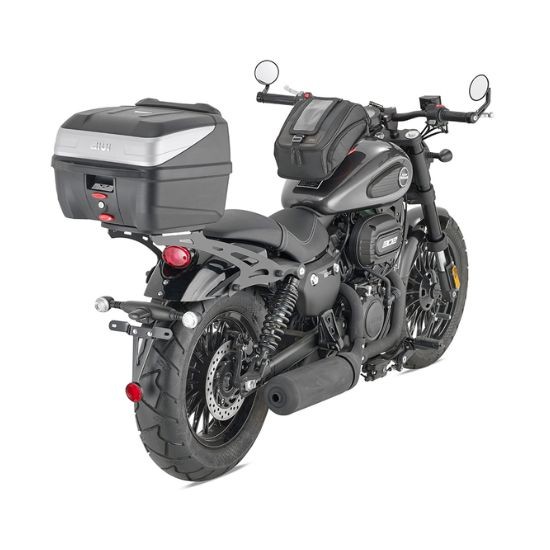 MALETA GIVI B32BOLD NEGRO BASE ACABADO EN PLATA