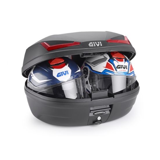 MALETA GIVI E455 SIMPLY IV 45L NEGRO BASE REFLEX ROJO