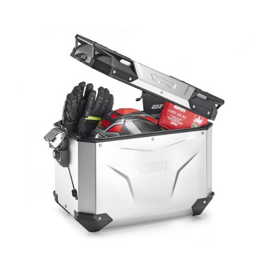 MALETA GIVI LATERAL DERECHA TREKKER OUTBACK EVO 48L ALUMINIO ANODIZADO