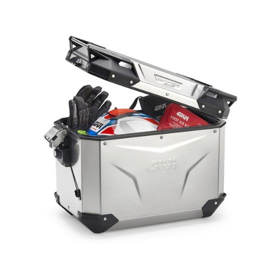 MALETA GIVI LATERAL DERECHA TREKKER OUTBACK EVO 48L ALUMINIO NATURAL