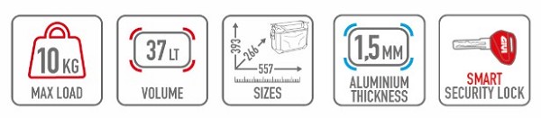 MALETA GIVI LATERAL IZQUIERDA TREKKER OUTBACK EVO 37L ALUMINIO NATURAL