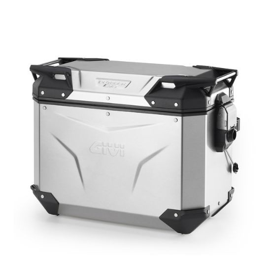 MALETA GIVI LATERAL IZQUIERDA TREKKER OUTBACK EVO 44L ALUMINIO NATURAL