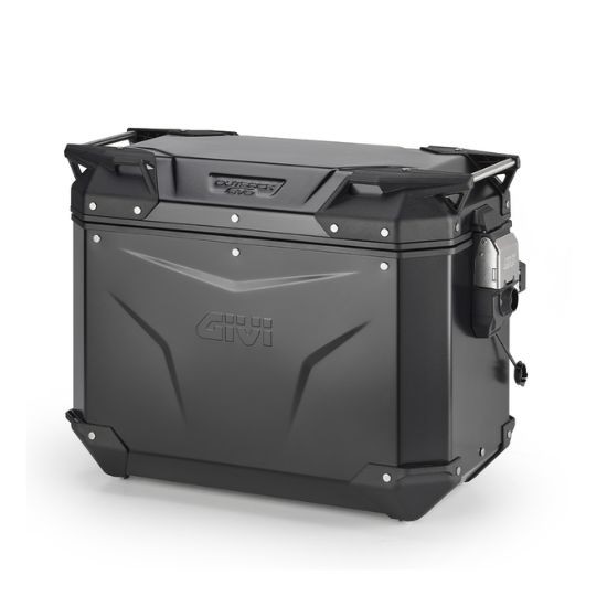 MALETA GIVI LATERAL IZQUIERDA TREKKER OUTBACK EVO 44L ALUMINIO NEGRO