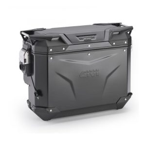 MALETA GIVI LATERAL TREKKER OUTBACK EVO 33L SCANTONATA ALUMINIO NEGRO