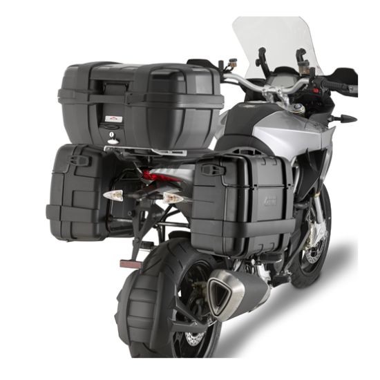 MALETA GIVI TREKKER 46L TAPA FORRADA ALUMINIO NEGRO