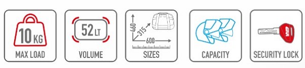 MALETA GIVI TREKKER 52 L TRK-LITE BLACK