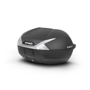MALETA SHAD SH47 TAPA CARBONO CATADRIOPTICO BLANCO