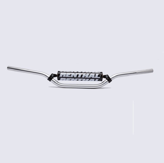 Manillar Renthal enduro medio plata con protector negro 664-04-SI-01-185