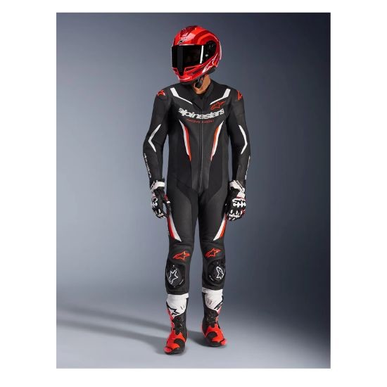 MONO ALPINESTARS GP FORCE V2 1 PIEZA NEGRO, BLANCO Y ROJO