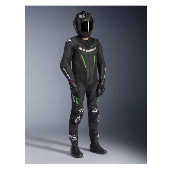 MONO ALPINESTARS GP FORCE V2 1 PIEZA NEGRO Y VERDE
