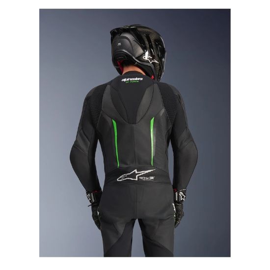 MONO ALPINESTARS GP FORCE V2 1 PIEZA NEGRO Y VERDE