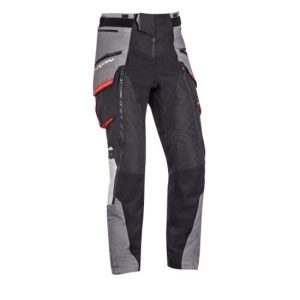 PANTALÓN IXON RAGNAR NEGRO, GRIS Y ROJO
