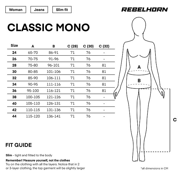 PANTALÓN REBELHORN CLASSIC MUJER NEGRO 28 corto
