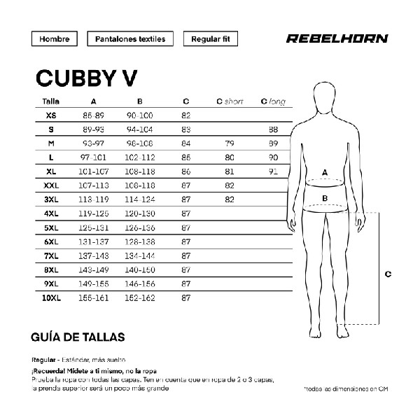PANTALÓN REBELHORN CUBBY V NEGRO Y GRIS