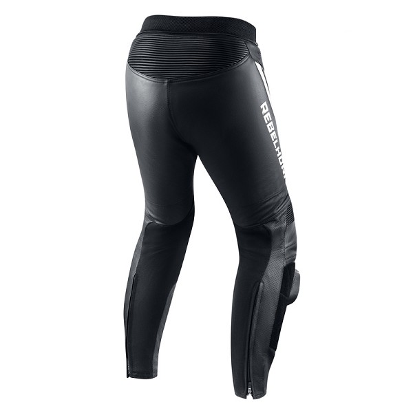 PANTALÓN REBELHORN DE CUERO FIGHTER BLANCO