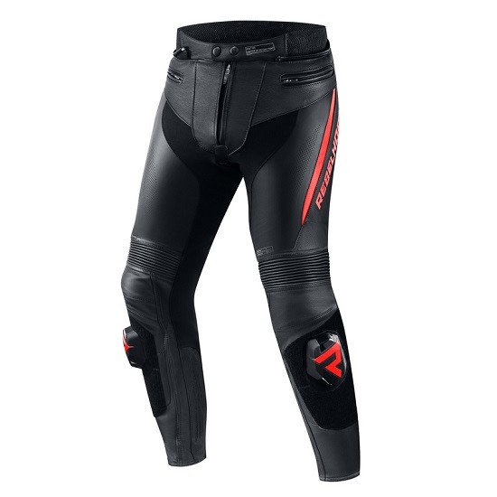PANTALÓN REBELHORN DE CUERO FIGHTER ROJO
