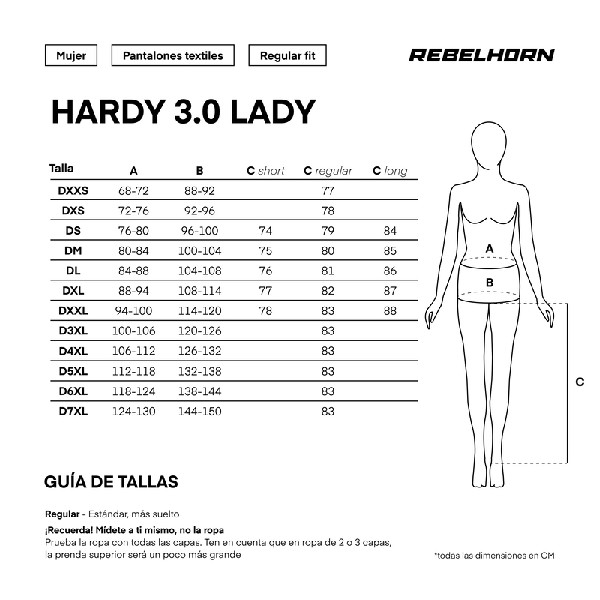PANTALÓN REBELHORN HARDY 3.0 TP MUJER GRIS Y NEGRO