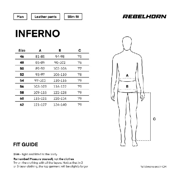 PANTALON REBELHORN INFERNO NEGRO, ROJO Y AZUL