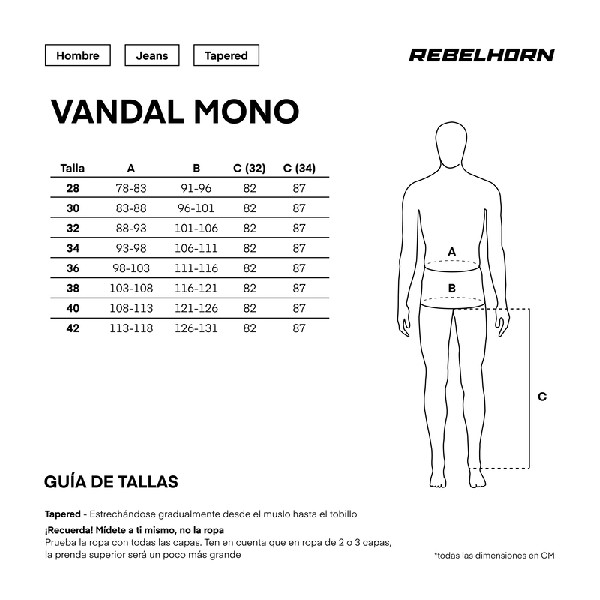 PANTALÓN REBELHORN VANDAL MONO BLACK