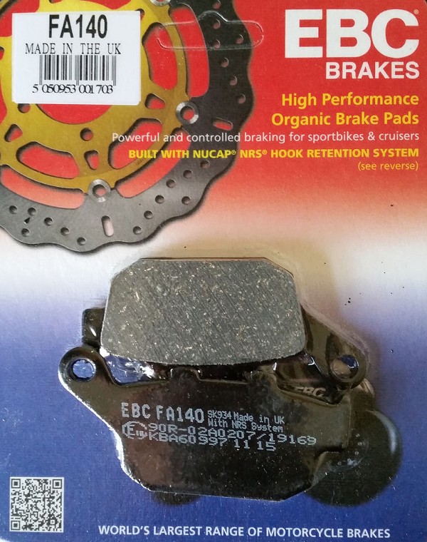 PASTILLA DE FRENO EBC FA140