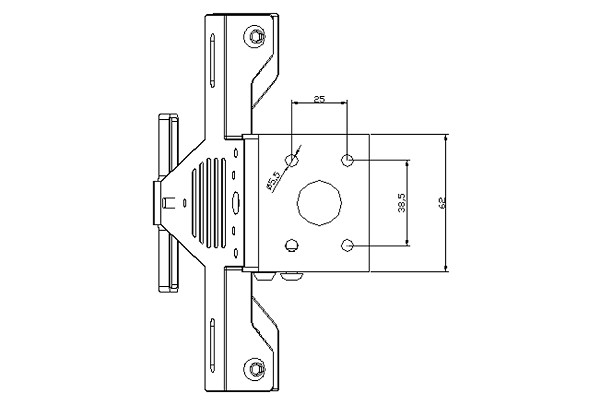 PORTAMATRICULAR UNIVERSAL CON REFLEX Y SOPORTE INTERMITENTES GRADUABLE