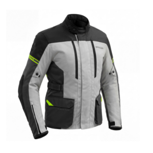 CHAQUETA BROGER OVERLAND GRIS Y AMARILLO FLUOR