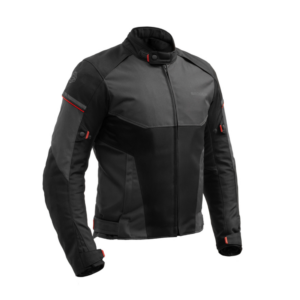 CHAQUETA BROGER GRID GRIS Y ROJA
