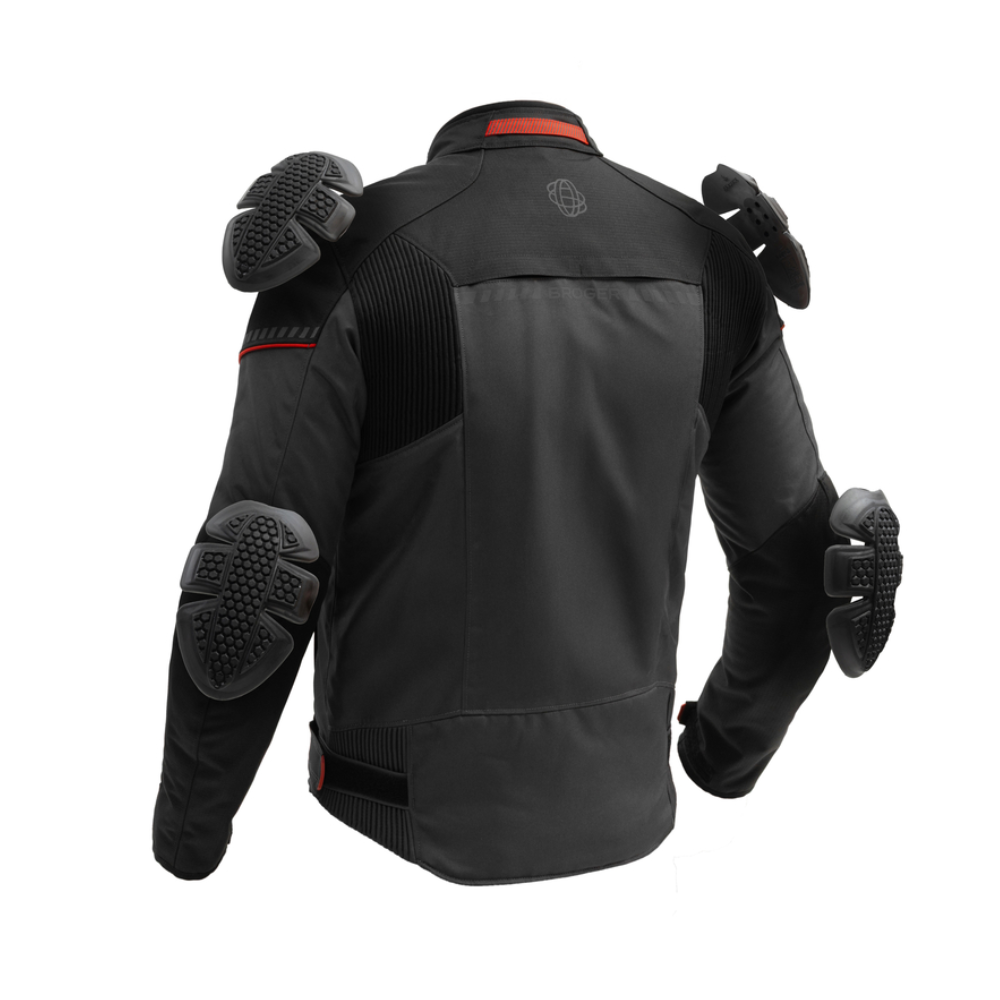 CHAQUETA BROGER GRID GRIS Y ROJA - Imagen 11