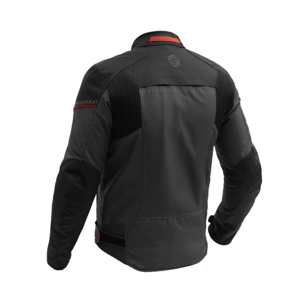 CHAQUETA BROGER GRID GRIS Y ROJA - Imagen 2