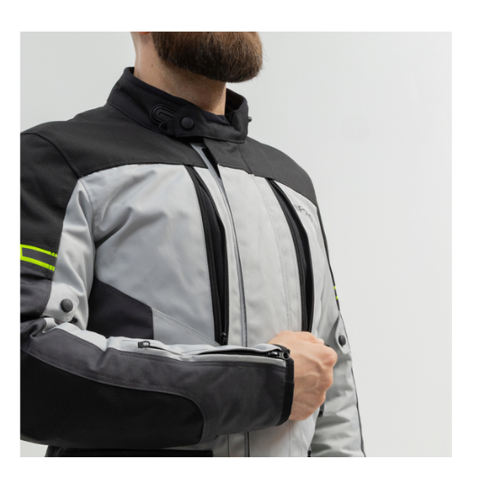 CHAQUETA BROGER OVERLAND GRIS Y AMARILLO FLUOR - Imagen 4