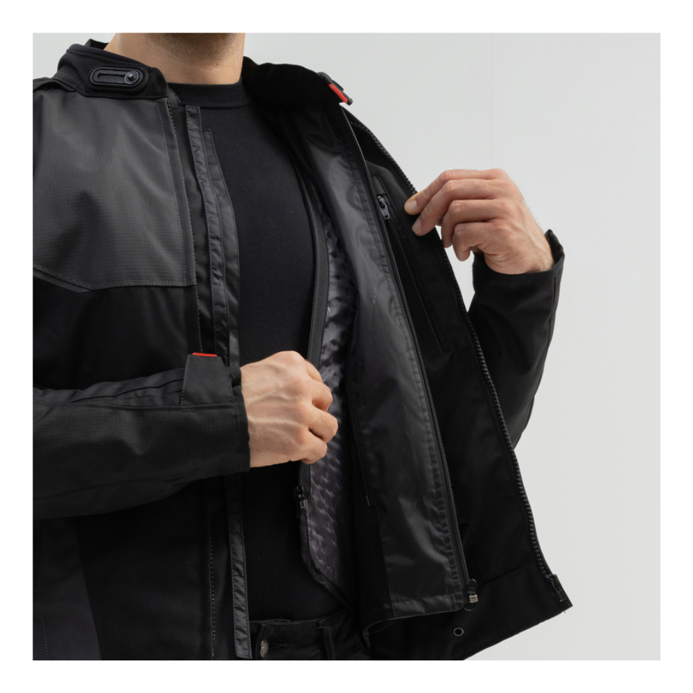 CHAQUETA BROGER GRID GRIS Y ROJA - Imagen 9