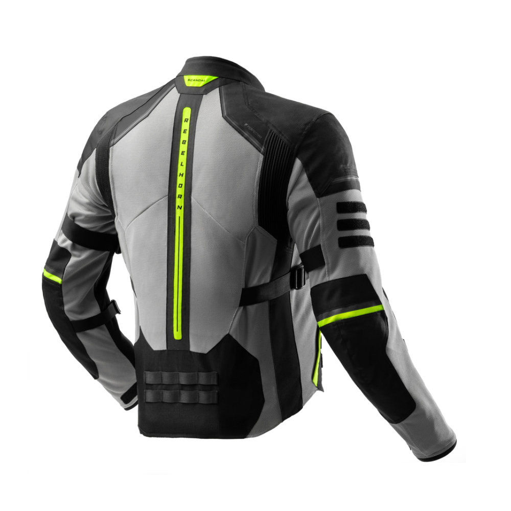 CHAQUETA REBELHORN SCANDAL 3.0 GRIS Y AMARILLO FLUOR - Imagen 2