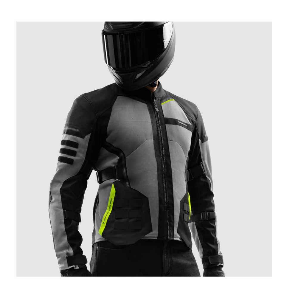 CHAQUETA REBELHORN SCANDAL 3.0 GRIS Y AMARILLO FLUOR - Imagen 3