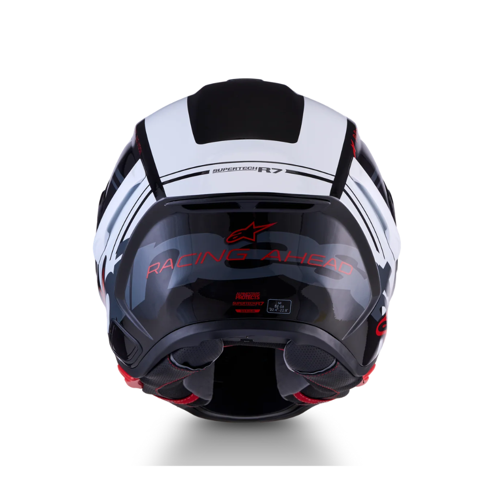 CASCO ALPINESTARS S-R7 A-CORE NEGRO Y BLANCO - Imagen 6