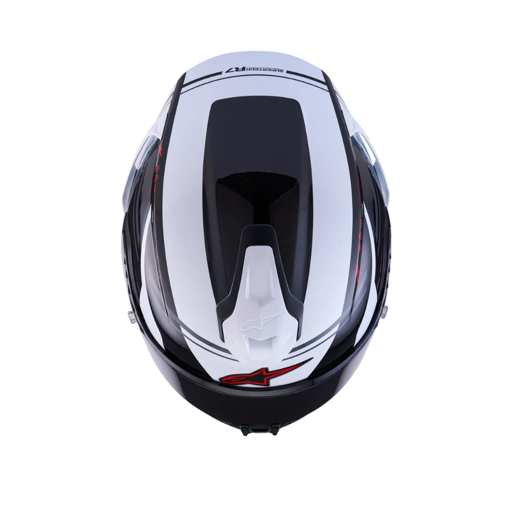 CASCO ALPINESTARS S-R7 A-CORE NEGRO Y BLANCO - Imagen 7