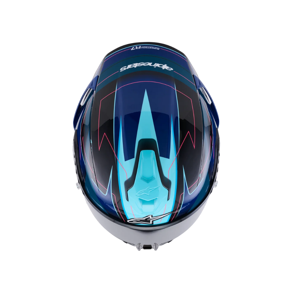 CASCO ALPINESTARS S-R7 KINETIS NEGRO Y AZUL - Imagen 5